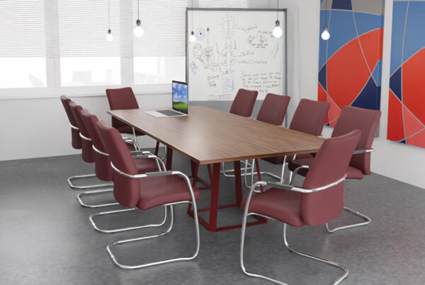 Collaborative workspace modern office meeting room