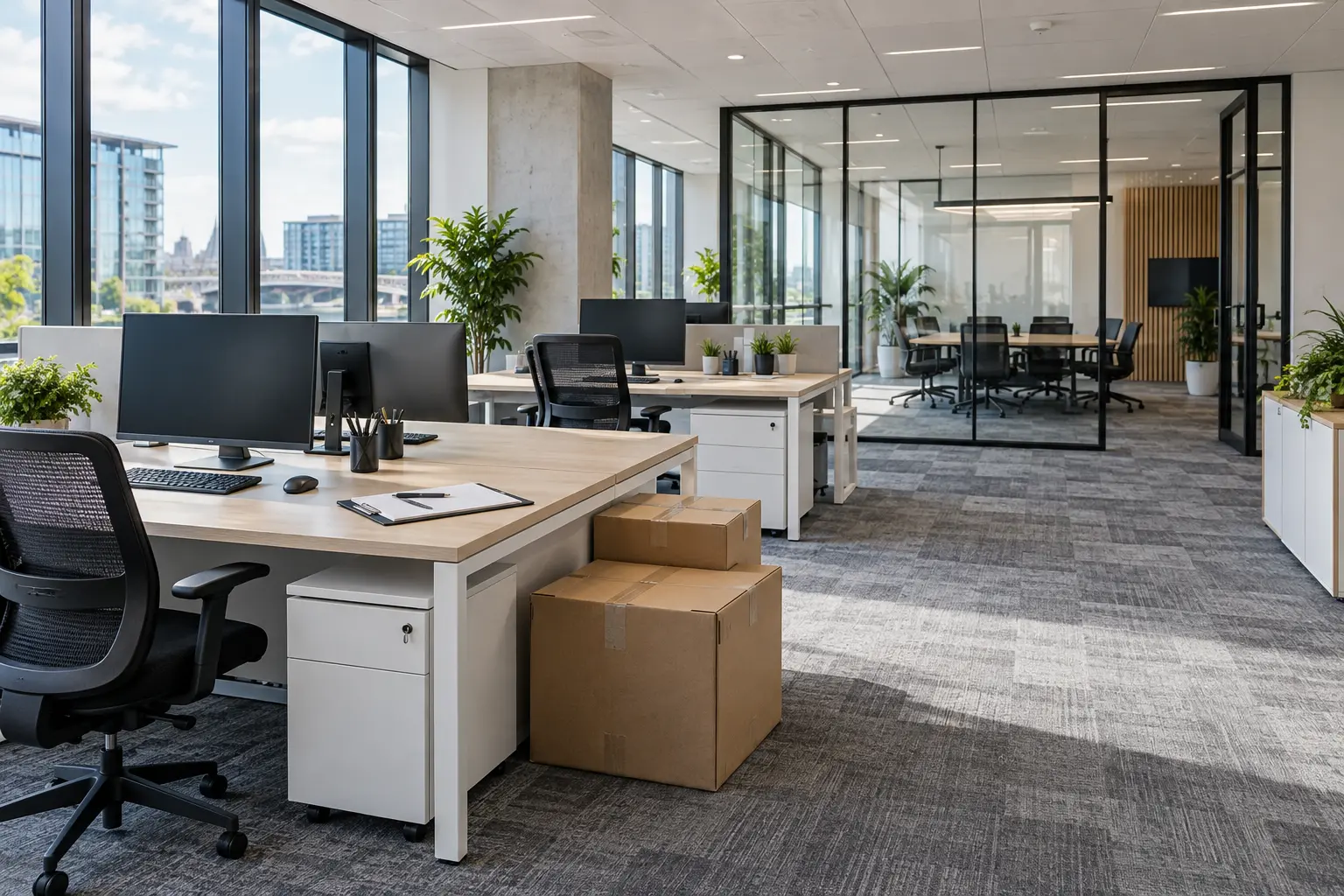 Modern Workplace Ready for Office Relocation